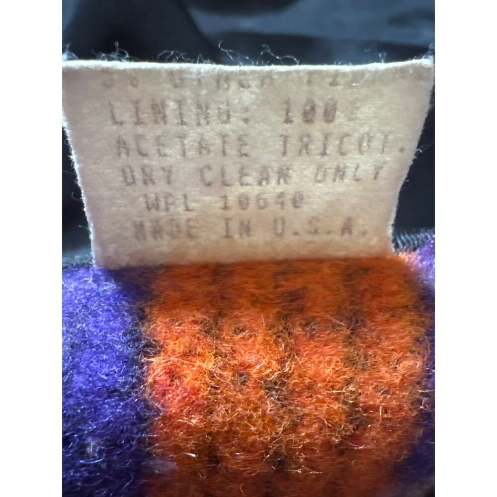 Vintage Jofeld Wool Aztec Long Full Length Hooded Coat Conch Buttons Medium - Picture 13 of 16